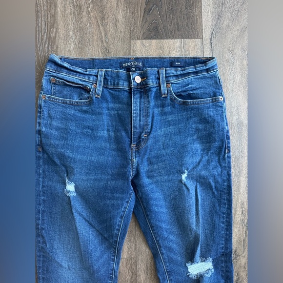 J. Crew Mercantile Flex Jeans. Slim. Men’s size 33/30. Dark wash. - Picture 2 of 10